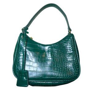 Green Crocodile Print Y2K Style Shoulder Bag Purse
